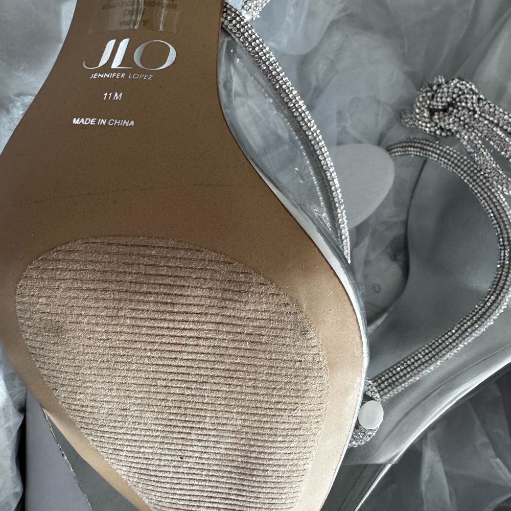 Jennifer Lopez Silver Rhinestone Sandals - Picture 3 of 5